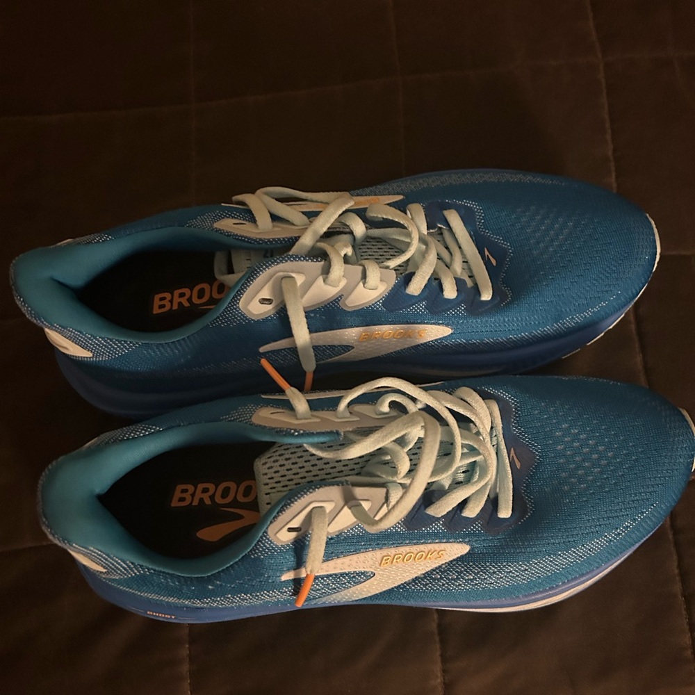 Brooks Blue and Orange Athletic Shoes - Picture 2 of 10